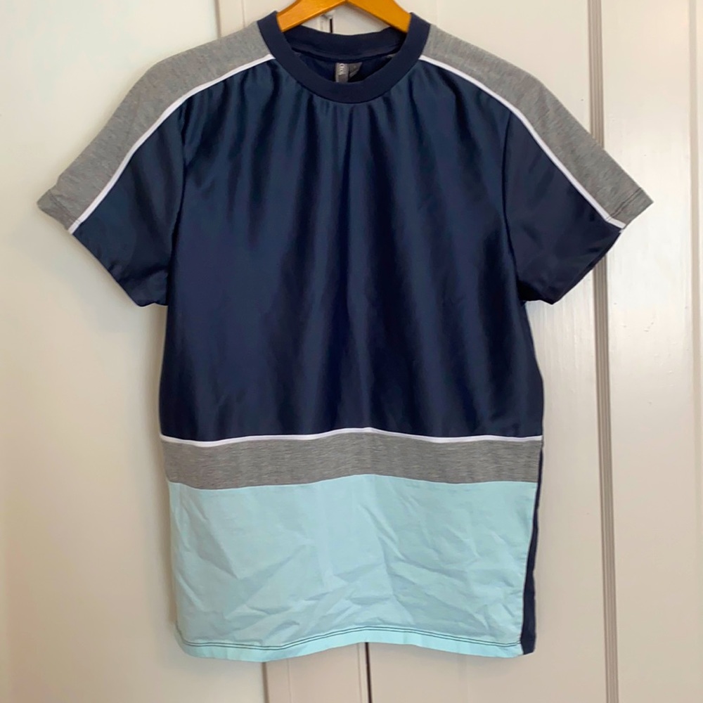 ✅ ASOS Color Block Panel Casual Short Sleeve Tee T Shirt Hipster Size L Large